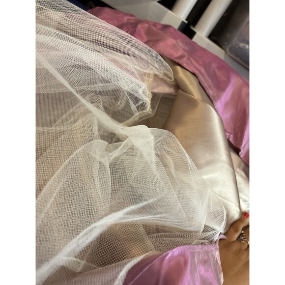 Vtg Jessica McClintock Gunne Sax Prom Tulle Dress 9 Pink Fairy Princess Corset - Picture 12 of 16